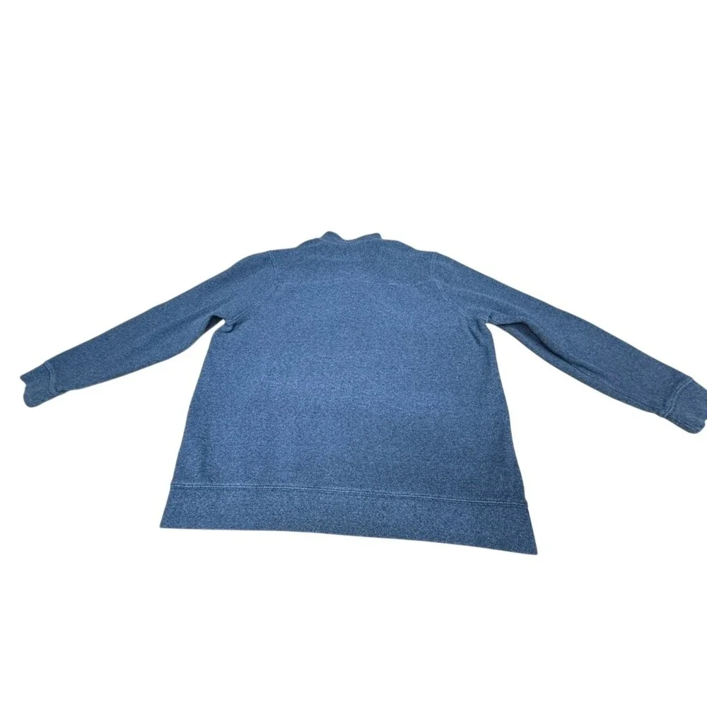 Tasso Elba Mens XL Blue Textured Quarter Zip Long Sleeve Pullover Cotton Sweater
